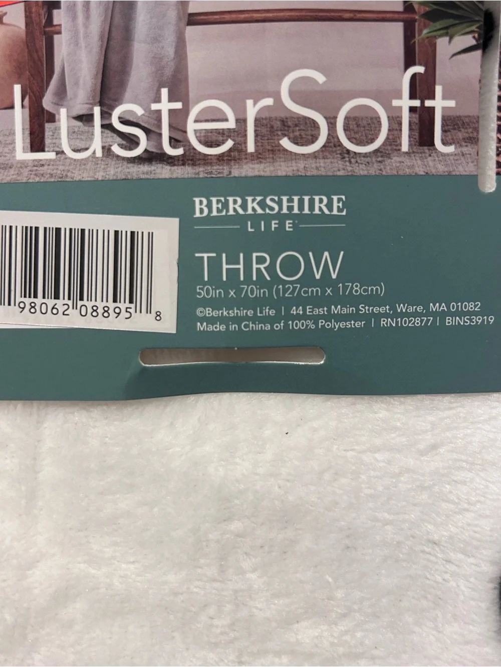 Berkshire LusterSoft Cat Print Throw - White, Brown & Orange